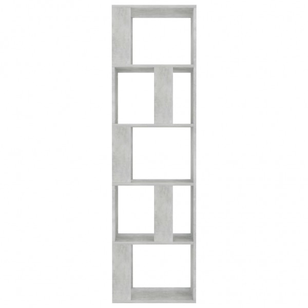 Estantería madera contrachapada gris hormigón 45x24x159cm M 5