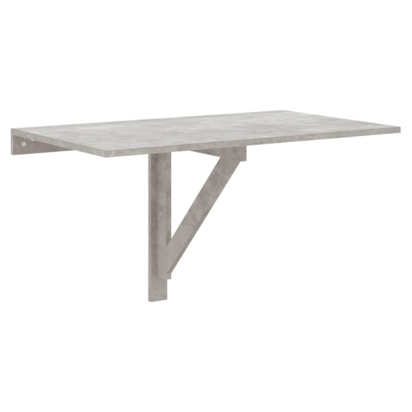 Mesa de pared plegable contrachapada gris hormigón 100x60x56 cm M 2