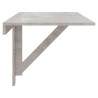 Mesa de pared plegable contrachapada gris hormigón 100x60x56 cm 4