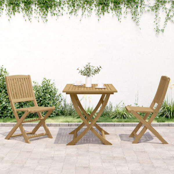 Cadeiras de jardim dobráveis 2 pcs 57x48.5x90 cm acácia maciça M 3