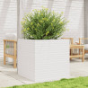 Jardinera de madera maciza de pino blanca 70x70x68.5 cm 3