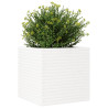 Vaso/floreira de jardim 70x70x68.5 cm pinho maciço branco 4
