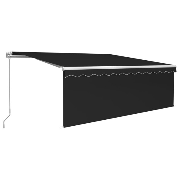 Toldo retráctil manual con persiana y LED antracita 4.5x3 m M 2