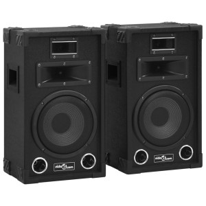 Colunas de palco Hifi profissionais passivas 2 pcs 800 W preto H