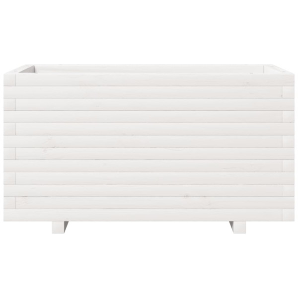 Vaso/floreira de jardim 90x90x49.5 cm pinho maciço branco M 5