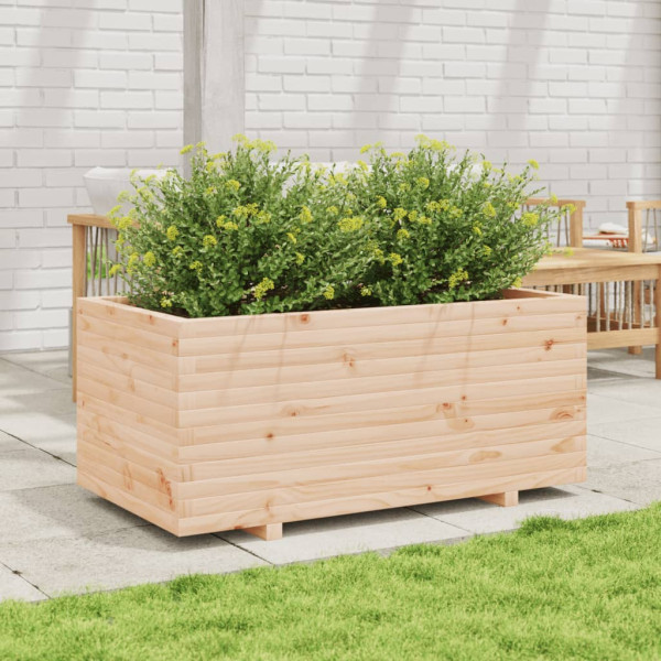 Jardinera madera maciza de pino 110x60x49.5 cm M 3