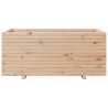 Jardinera madera maciza de pino 110x60x49.5 cm 5