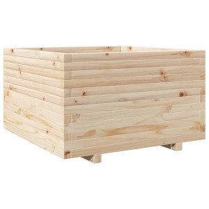 Jardinera madera maciza de pino 80x80x49.5 cm H