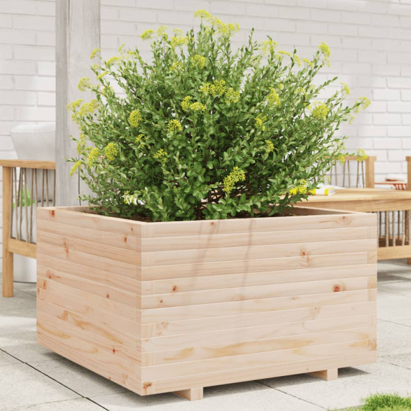 Jardinera madera maciza de pino 80x80x49.5 cm M 3