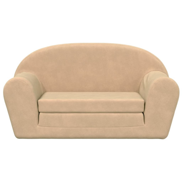 Sofá cama crianças 2 camas plush creme macio M 3
