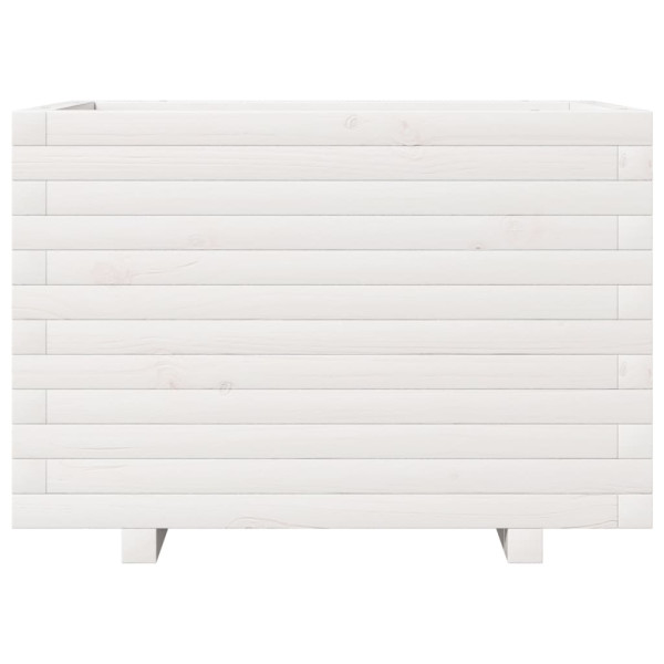 Vaso/floreira de jardim 70x40x49.5 cm pinho maciço branco M 5