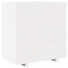 Vaso/floreira de jardim 70x40x72.5 cm pinho maciço branco 2