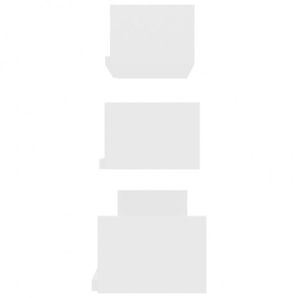 Prateleira de parede 3 pcs derivados de madeira branco M 5