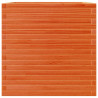 Jardinera de madera maciza de pino marrón cera 70x70x68.5 cm 5