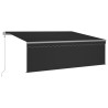 Toldo automático c/ estore/LED/sensor vento 4.5x3 m antracite 2