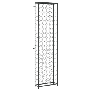 Garrafeira para 95 garrafas 54x18x200 cm ferro forjado preto H