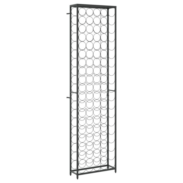 Botellero para 95 botellas hierro forjado negro 54x18x200 cm M 2