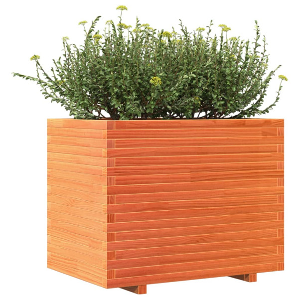 Vaso/floreira de jardim 90x60x72.5 cm pinho maciço castanho mel M 4