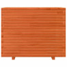 Jardinera madera maciza de pino marrón cera 90x60x72.5 cm 5