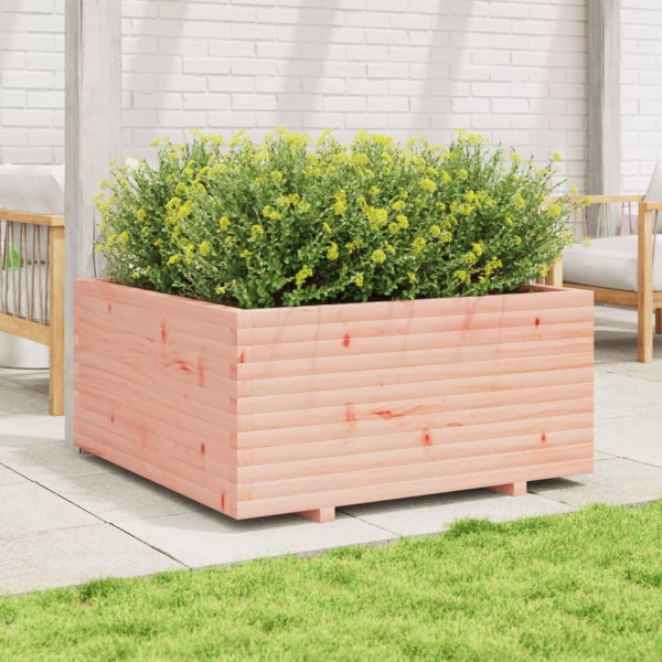 Jardinera madera maciza de abeto Douglas 100x100x49.5 cm M 3