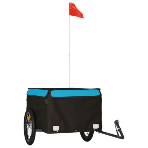 Remolque para bicicleta hierro negro y azul 45 kg H