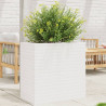 Vaso/floreira de jardim 70x40x68.5 cm pinho maciço branco 1