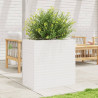 Vaso/floreira de jardim 70x40x68.5 cm pinho maciço branco 3