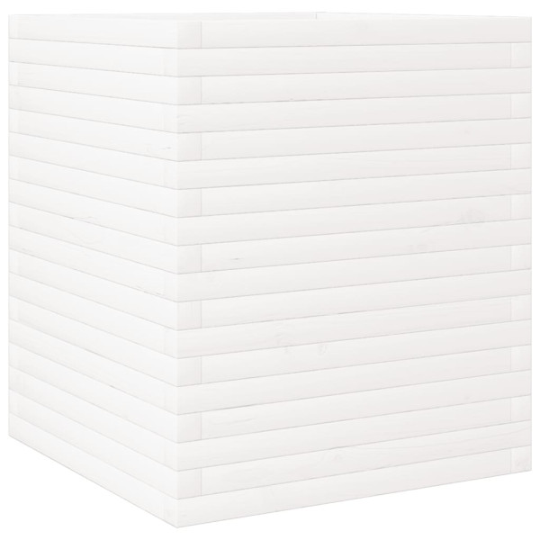 Jardinera madera maciza de pino blanco 60x60x68.5 cm M 2