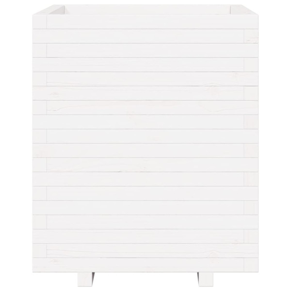Jardinera madera maciza de pino blanco 60x60x72.5 cm M 5