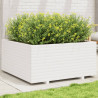 Vaso/floreira de jardim 100x100x49.5 cm pinho maciço branco 1