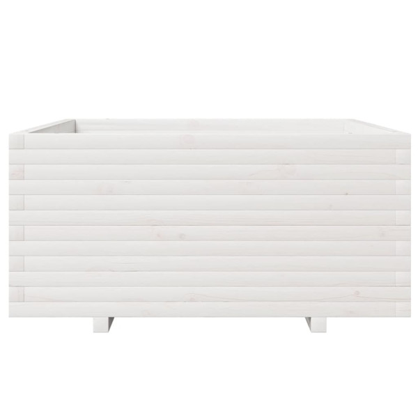 Jardinera madera maciza de pino blanco 100x100x49.5 cm M 5