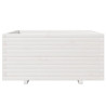 Vaso/floreira de jardim 100x100x49.5 cm pinho maciço branco 5