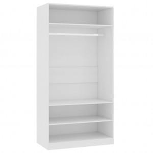 Armario de madera contrachapada blanco 100x50x200 cm H