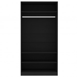 Roupeiro 100x50x200 cm derivados de madeira preto H