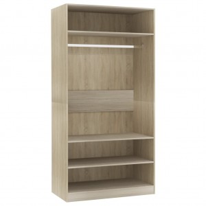 Armario de madera contrachapada roble sonoma 100x50x200 cm H