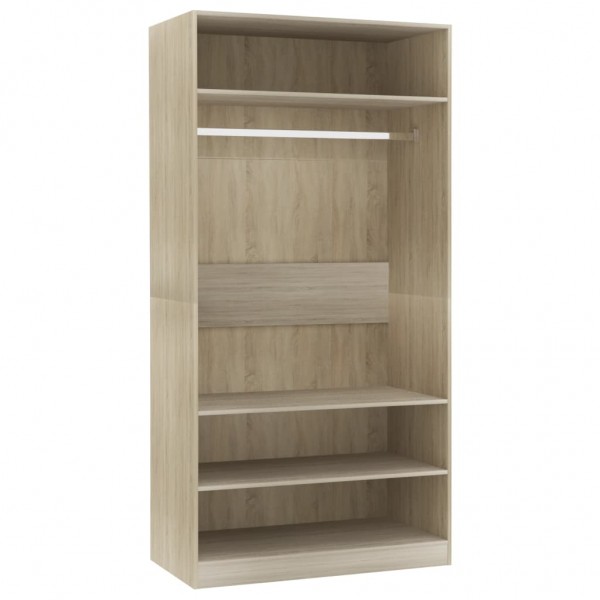 Armario de madera contrachapada roble sonoma 100x50x200 cm M 2