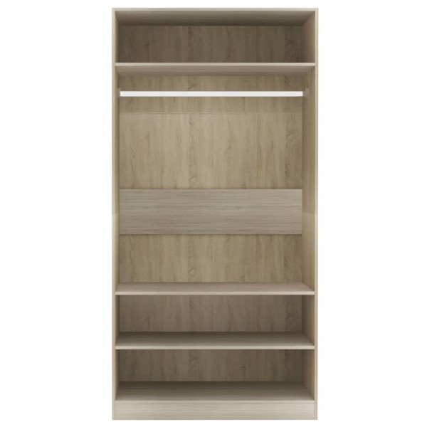 Armario de madera contrachapada roble sonoma 100x50x200 cm M 5