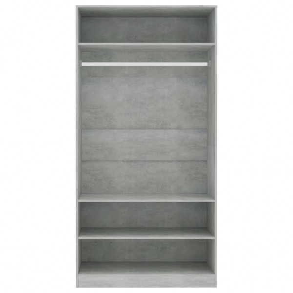 Armario de madera contrachapada gris hormigón 100x50x200 cm M 3