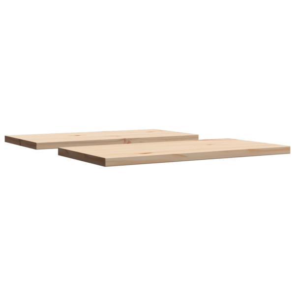 Tampos de mesa retangulares 2 pcs 70x35x2.5 cm pinho maciço M 5