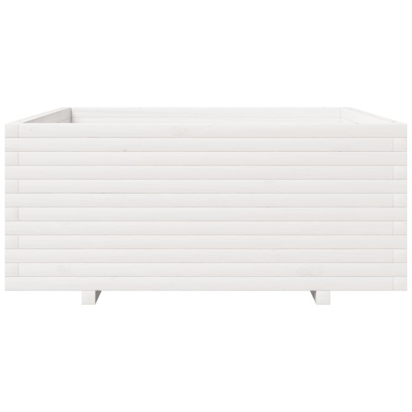 Jardinera madera maciza de pino blanco 110x110x49.5 cm M 5