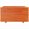 Jardinera madera maciza de pino marrón cera 90x60x49.5 cm 5