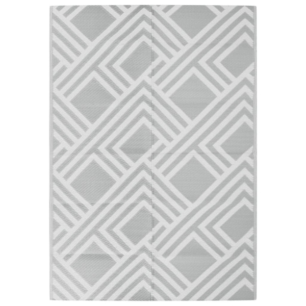 Alfombra de exterior PP gris 140x200 cm M 2