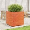 Jardinera madera maciza de pino marrón cera 70x70x72.5 cm 3