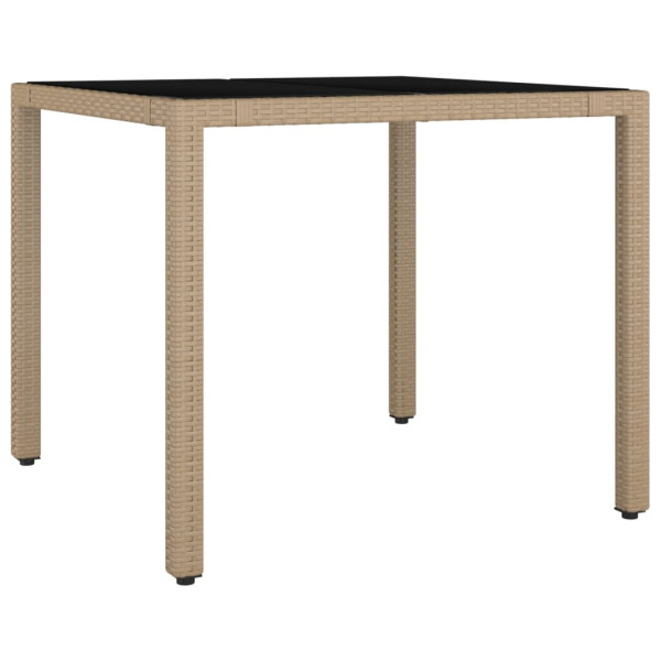 Set comedor de jardín 5 pzas con cojines ratán sintético beige M 4