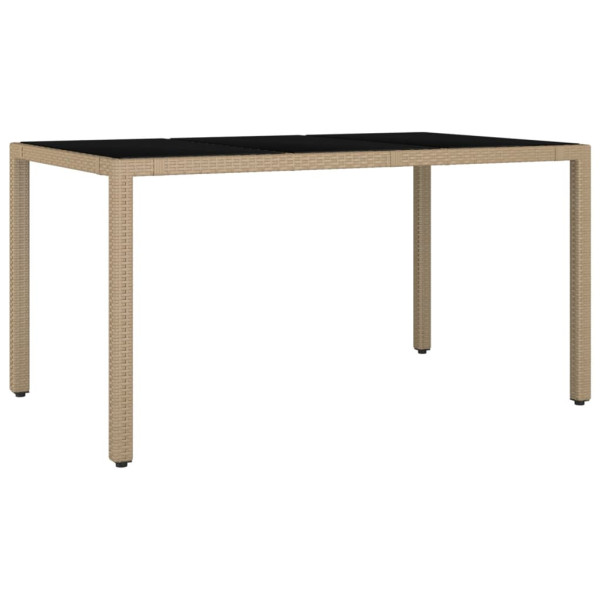 Set comedor de jardín 5 pzas con cojines ratán sintético beige M 4