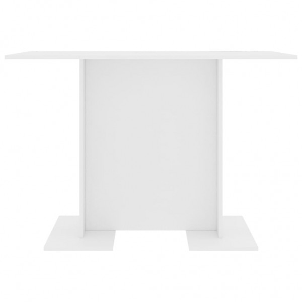 Mesa de comedor de madera contrachapada blanco 110x60x75 cm M 4