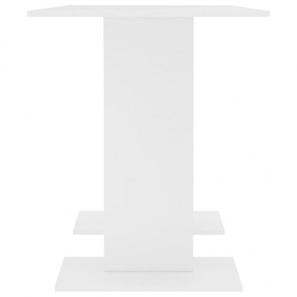 Mesa de comedor de madera contrachapada blanco 110x60x75 cm M 5