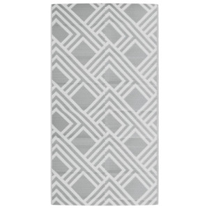 Alfombra de exterior PP gris 80x150 cm H