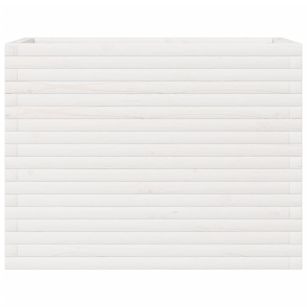 Vaso/floreira de jardim 90x40x68.5 cm pinho maciço branco M 5