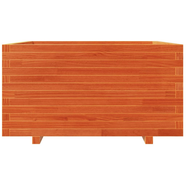 Vaso/floreira de jardim 90x90x49.5 cm pinho maciço castanho mel M 5